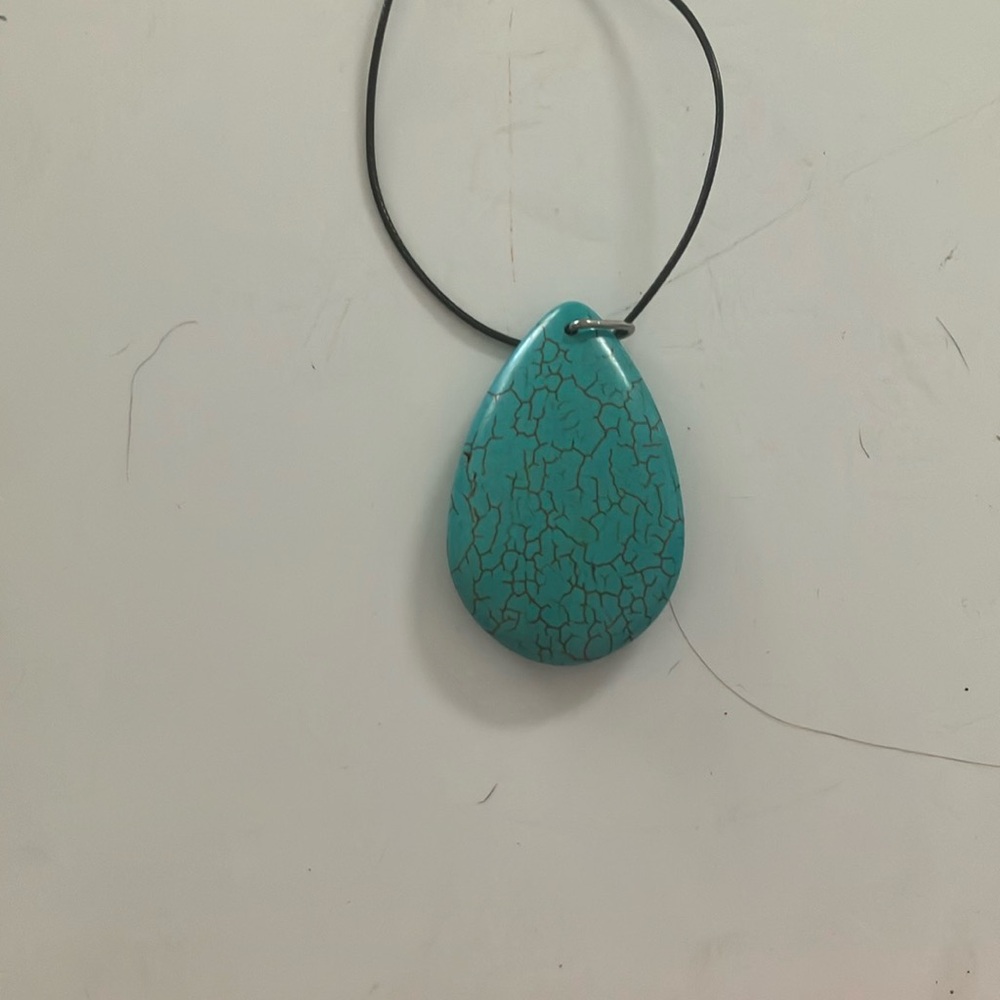 Turquoise like Teardrop Pendant Necklace